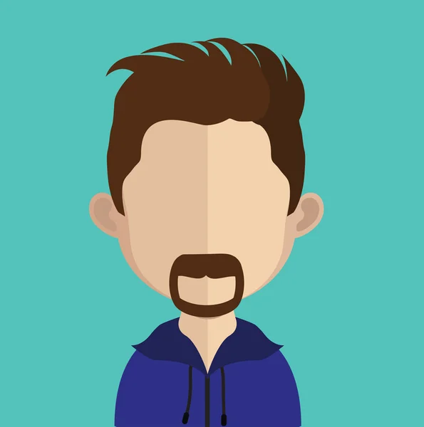 Hombre avatar carácter — Vector de stock