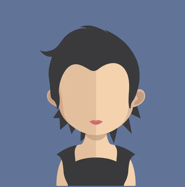 Carácter avatar mujer — Vector de stock