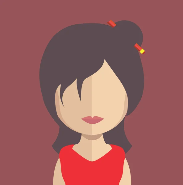 Carácter avatar mujer — Vector de stock