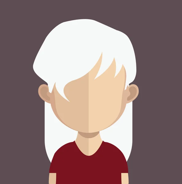 Carácter avatar mujer — Vector de stock