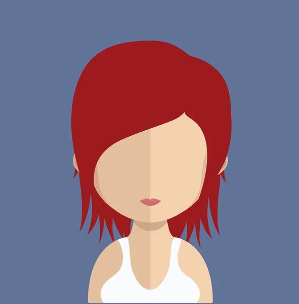 Carácter avatar mujer — Vector de stock