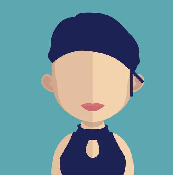 Femme avatar personnage — Image vectorielle
