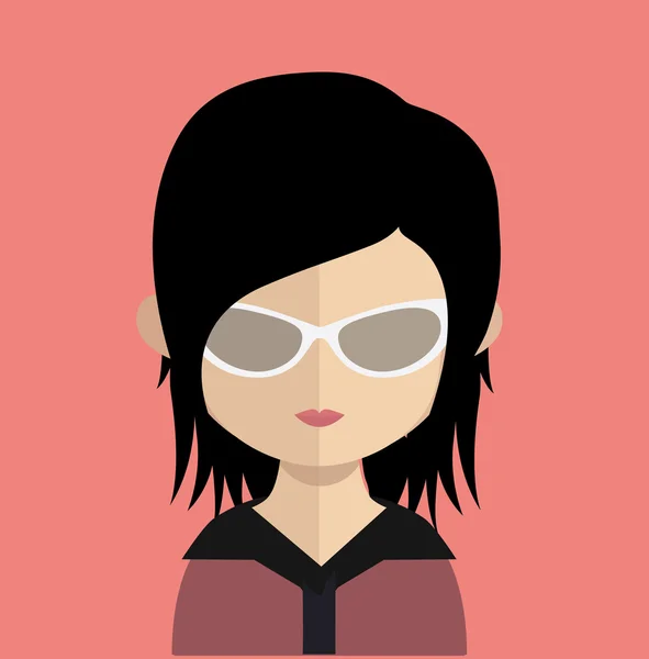 Carácter avatar mujer — Vector de stock