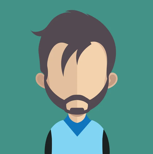 Hombre avatar carácter — Vector de stock