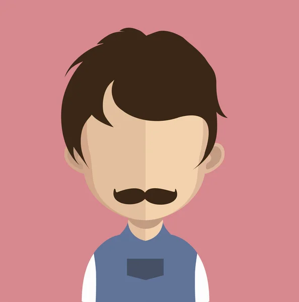 Hombre avatar carácter — Vector de stock