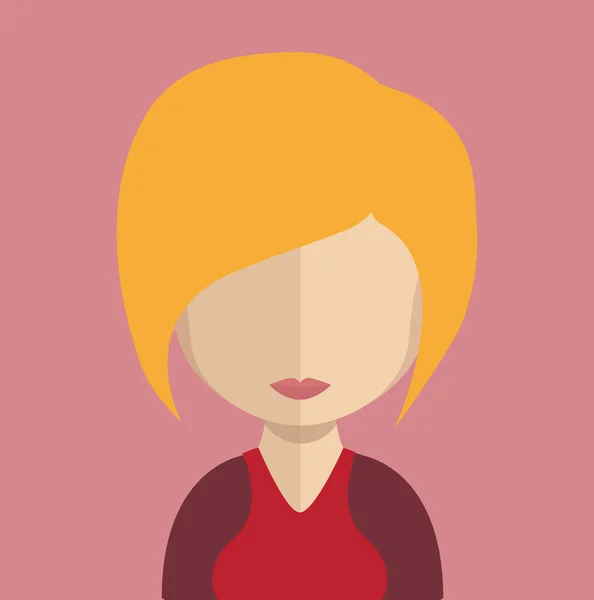 Mulher avatar personagem — Vetor de Stock