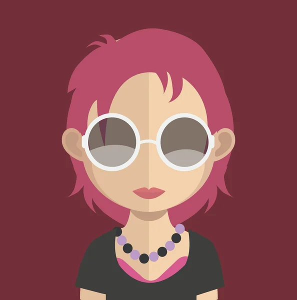 Vrouw avatar karakter — Stockvector