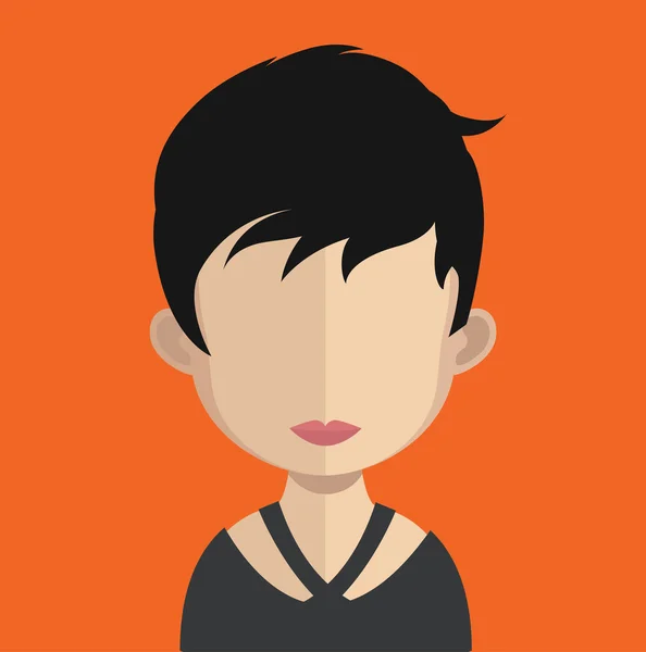 Carácter avatar mujer — Vector de stock