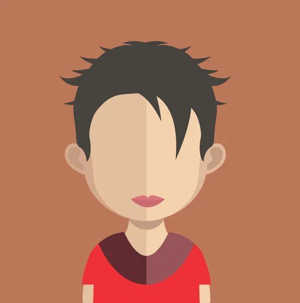 Carácter avatar mujer — Vector de stock