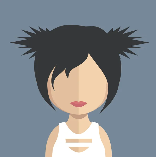 Carácter avatar mujer — Vector de stock