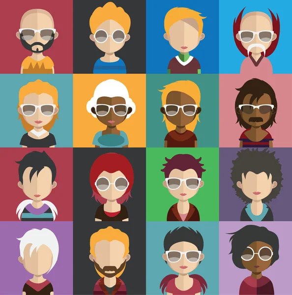 Οι χαρακτήρες avatar ανδρών και γυναικών — Διανυσματικό Αρχείο
