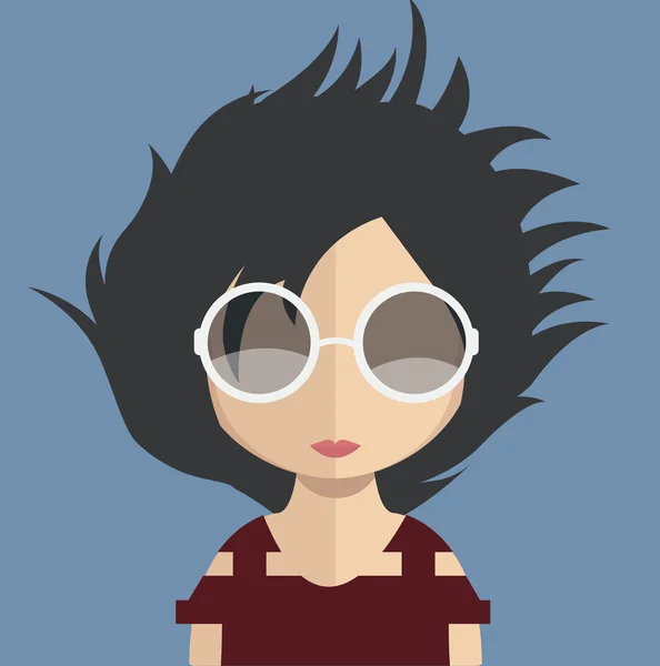 Vrouw avatar karakter — Stockvector