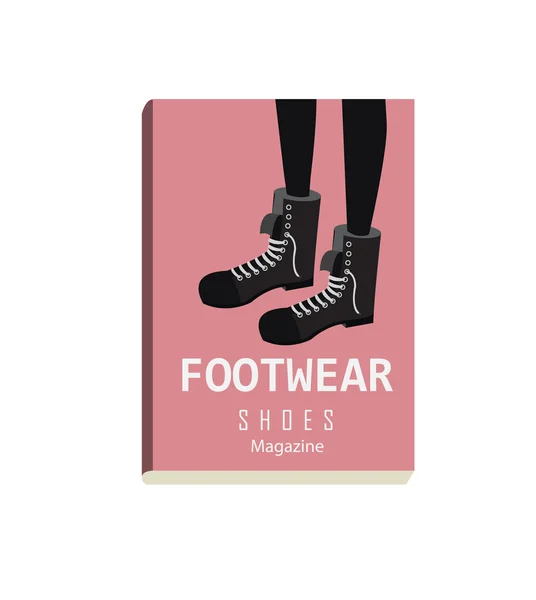 Footwear magazine template — Stock Vector