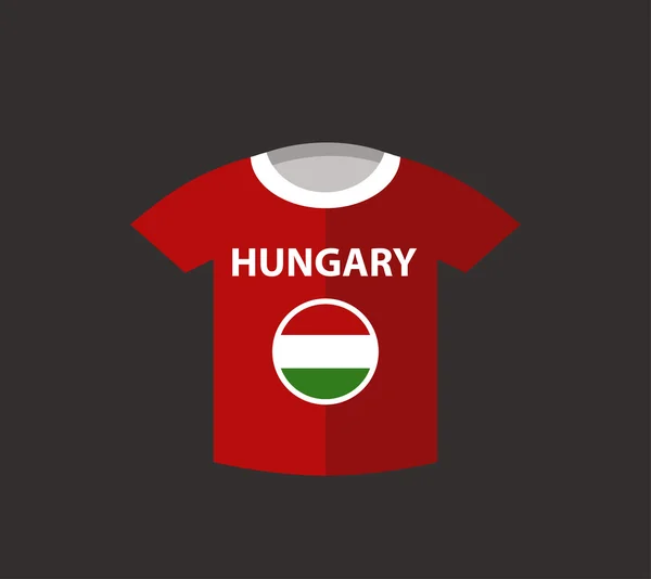 Camisa de fútbol Hungría — Vector de stock