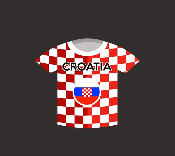 Croacia Camisa de fútbol — Archivo Imágenes Vectoriales