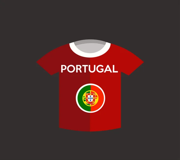 Camisa de Futebol Portugal — Vetor de Stock