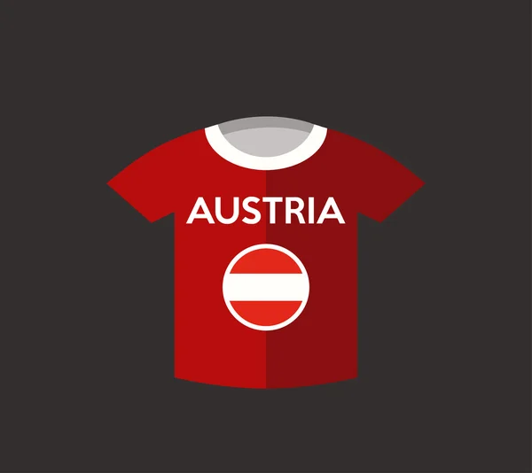 Camisa de fútbol Austria — Archivo Imágenes Vectoriales