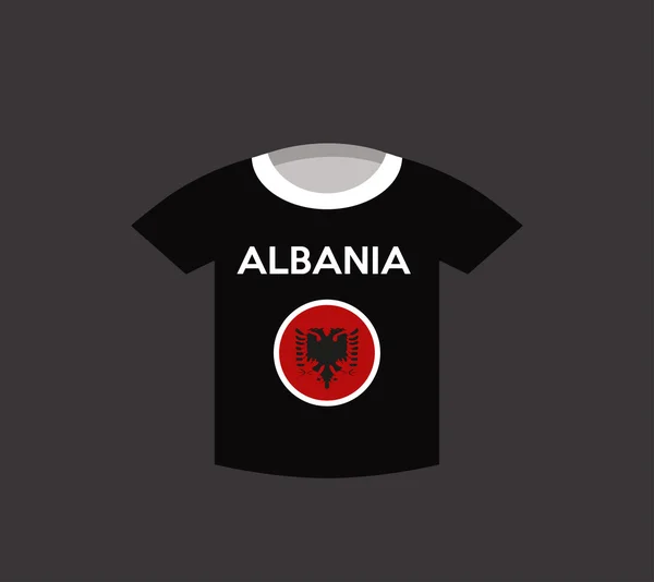 Camisa de fútbol Albania — Archivo Imágenes Vectoriales