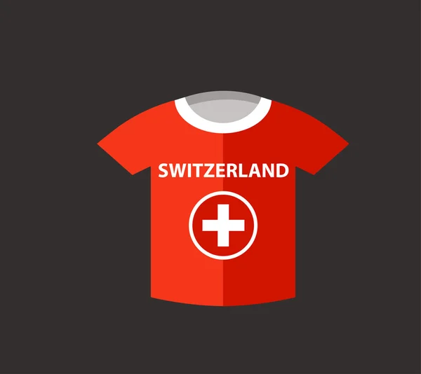Φανέλα ποδοσφαίρου Ελβετίας — Διανυσματικό Αρχείο