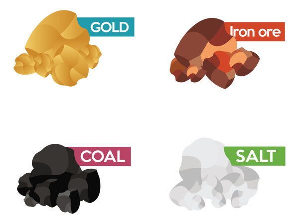 set of mining minerals