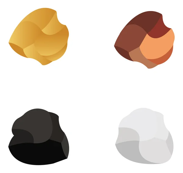 Set van mijnbouw mineralen — Stockvector