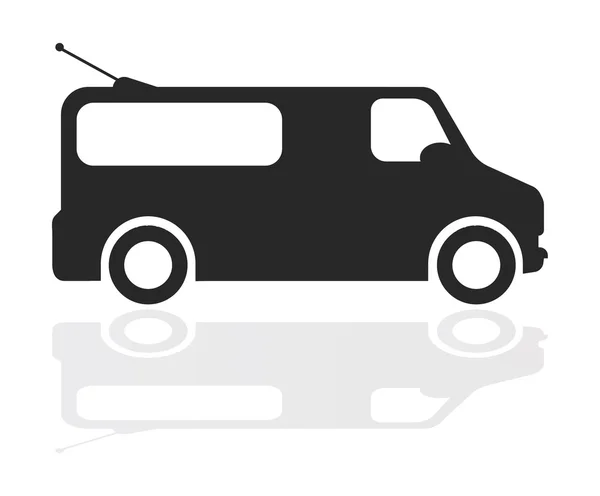 Ícone de carro minivan — Vetor de Stock