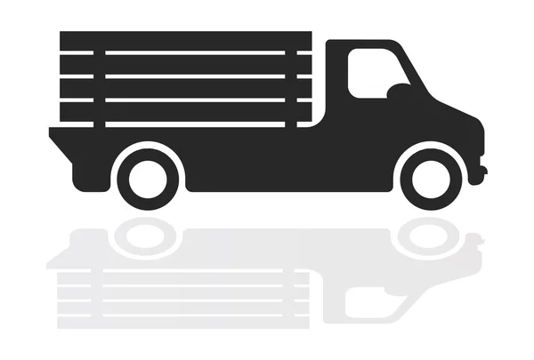 Camión para el transporte de madera — Vector de stock