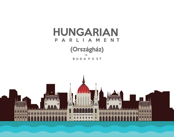 Budapest Parlamento, Ungheria — Vettoriale Stock