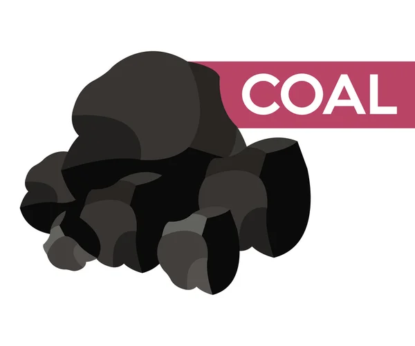 Kömür kaya yığını — Stok Vektör