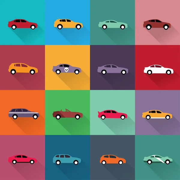 Ensemble d'icônes de transport automobile — Image vectorielle