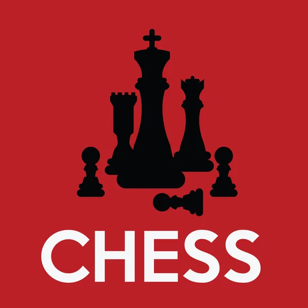 Logo piezas de ajedrez — Vector de stock