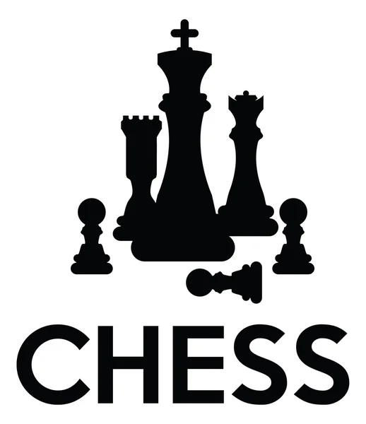 Logo piezas de ajedrez — Vector de stock