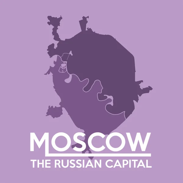 Moscovo mapa da cidade silhueta — Vetor de Stock
