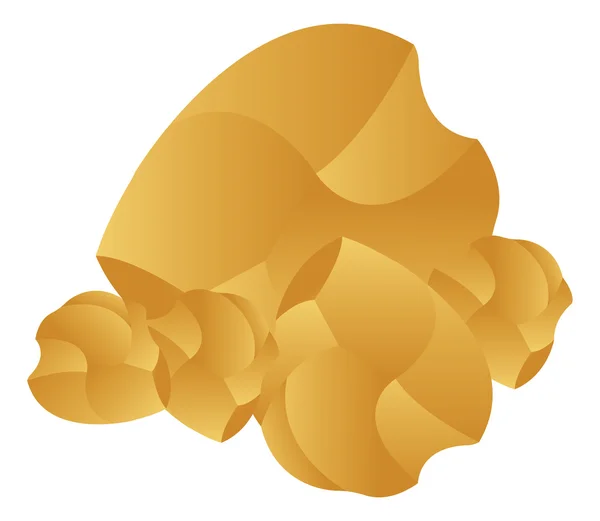 Piezas de roca de oro mineral — Vector de stock