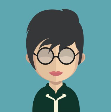 öğretmen kadın avatar karakter