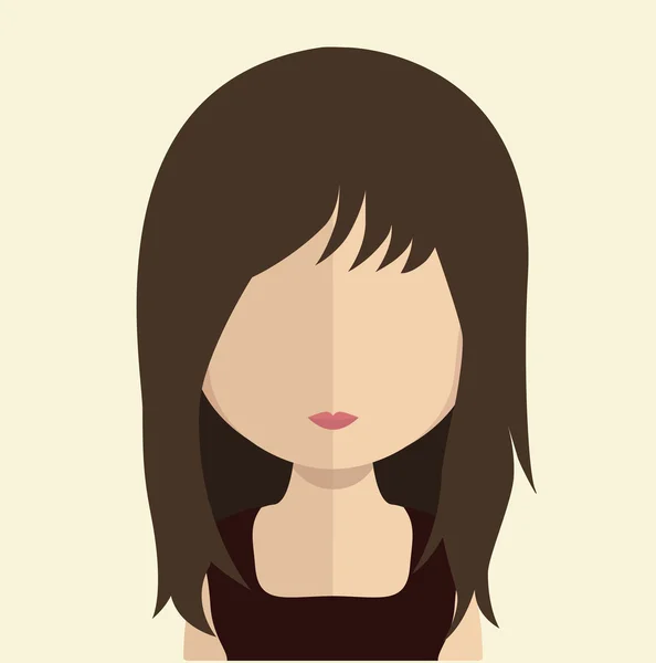 Carácter avatar mujer — Vector de stock