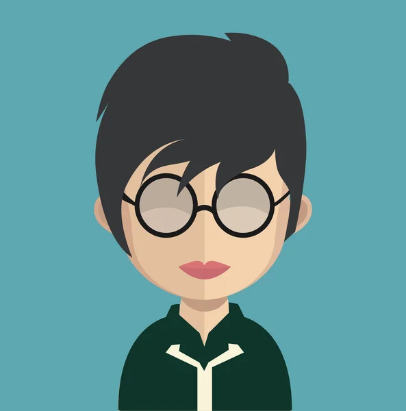 Teacher woman avatar character — Stock Vector
