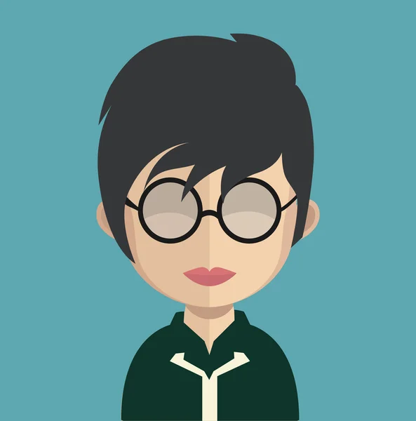 Profesora mujer avatar carácter — Vector de stock