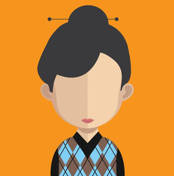 Carácter avatar mujer — Vector de stock