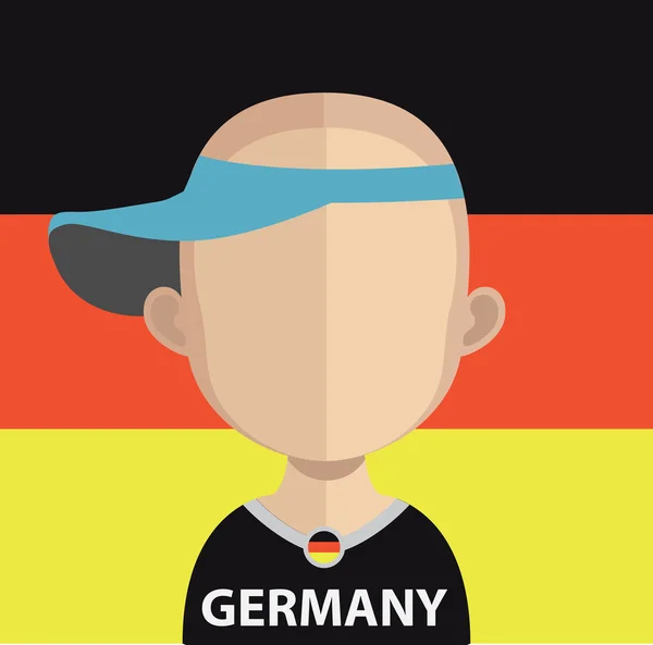 Γερμανική άνθρωπος avatar χαρακτήρων — Διανυσματικό Αρχείο