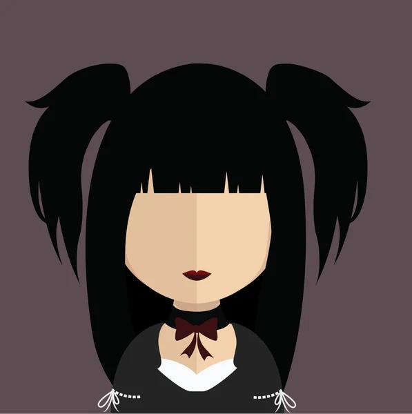 Carácter avatar mujer — Vector de stock