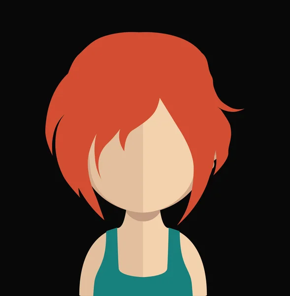 Mulher avatar personagem —  Vetores de Stock