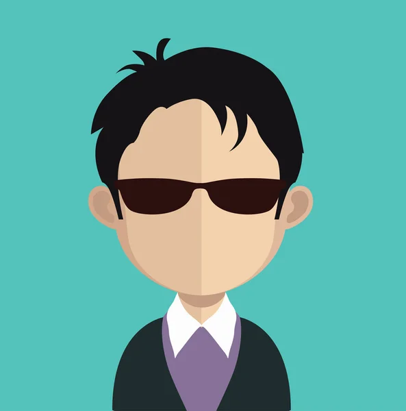 Man avatar karakter — Stockvector