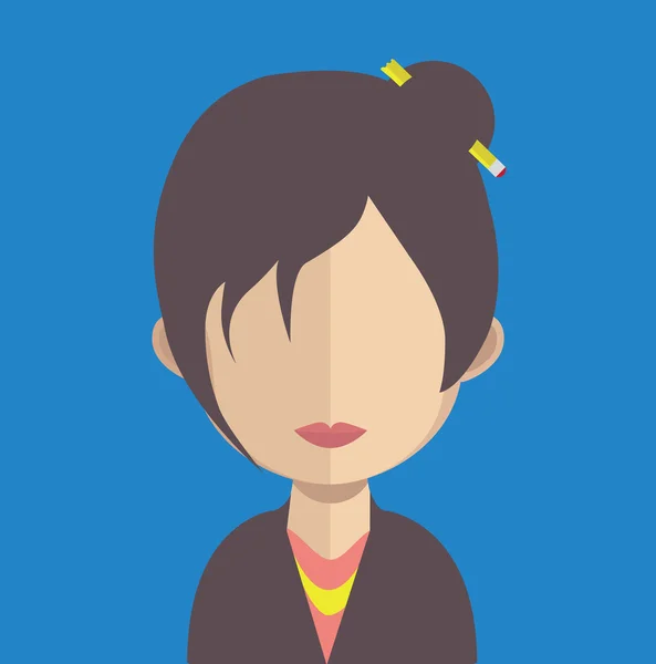 Carácter avatar mujer — Vector de stock