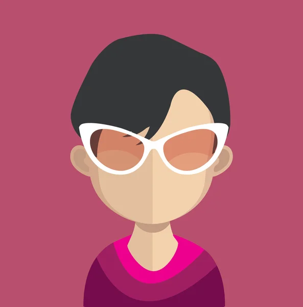 Carácter avatar mujer — Vector de stock