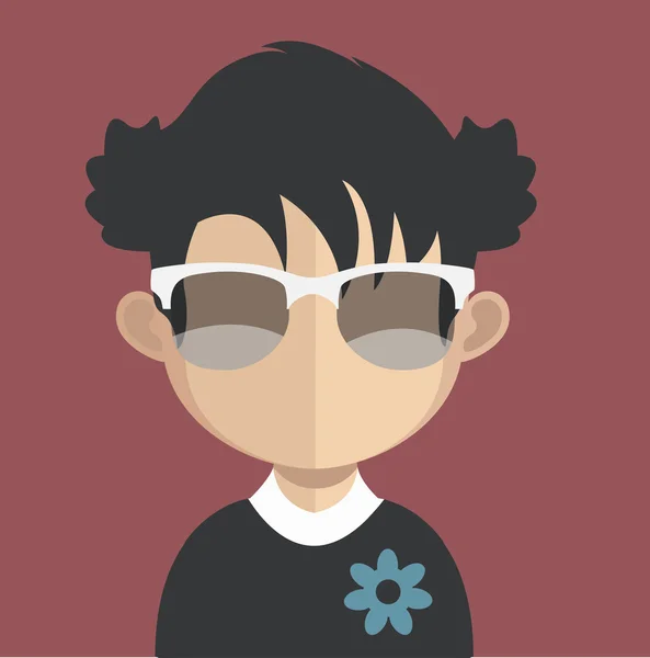 Carácter avatar mujer — Vector de stock