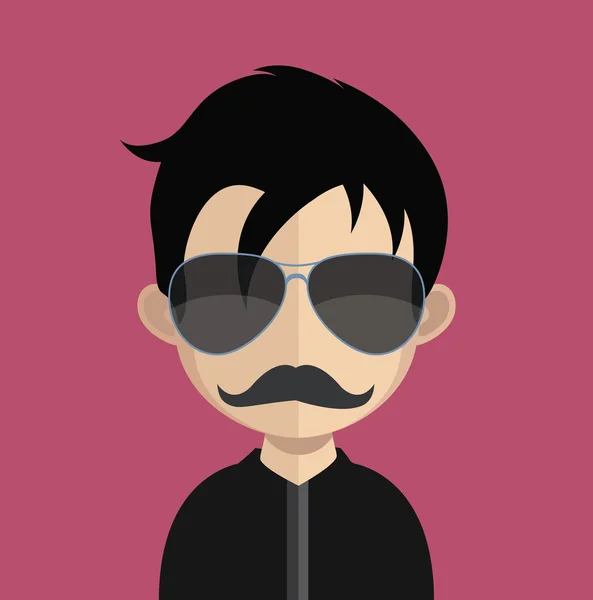 Man avatar karakter — Stockvector