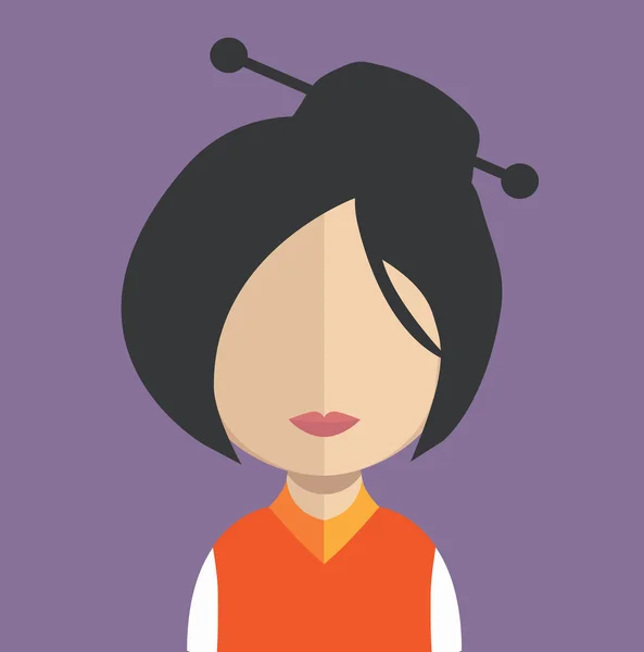 Carácter avatar mujer — Vector de stock