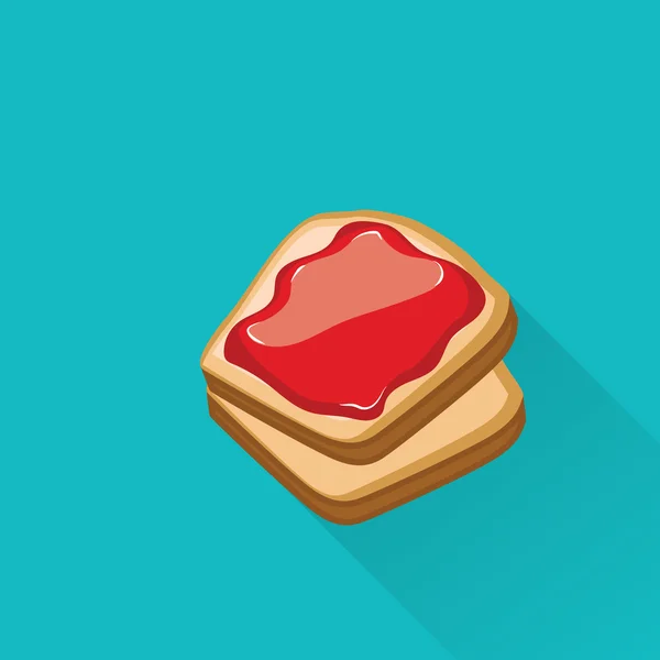 Francouzské toasty s marmeládou — Stockový vektor
