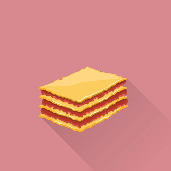 Lasagne italienne pièce — Image vectorielle